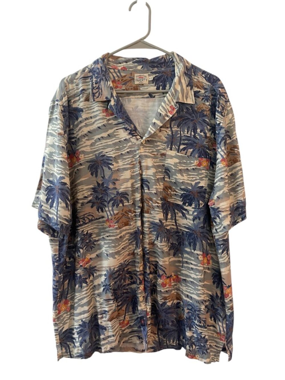 FAHERTY Kona Camp short sleeve Hawaiian shirt XL - Picture 4 of 7